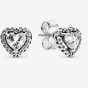 Pandora elevated heart silver
